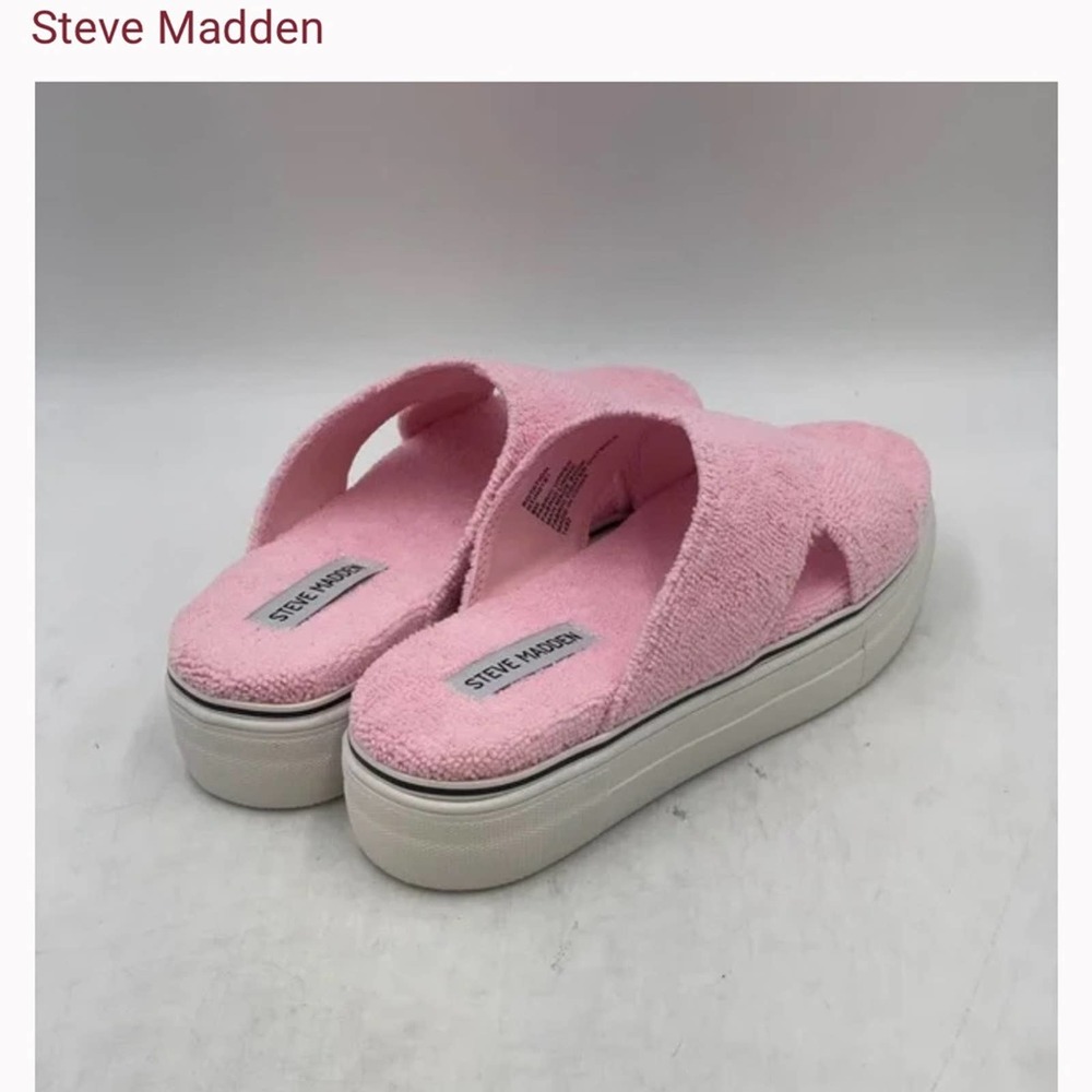 Steve Madden Rotation Pink Slides 10 Barbie Style… - image 5